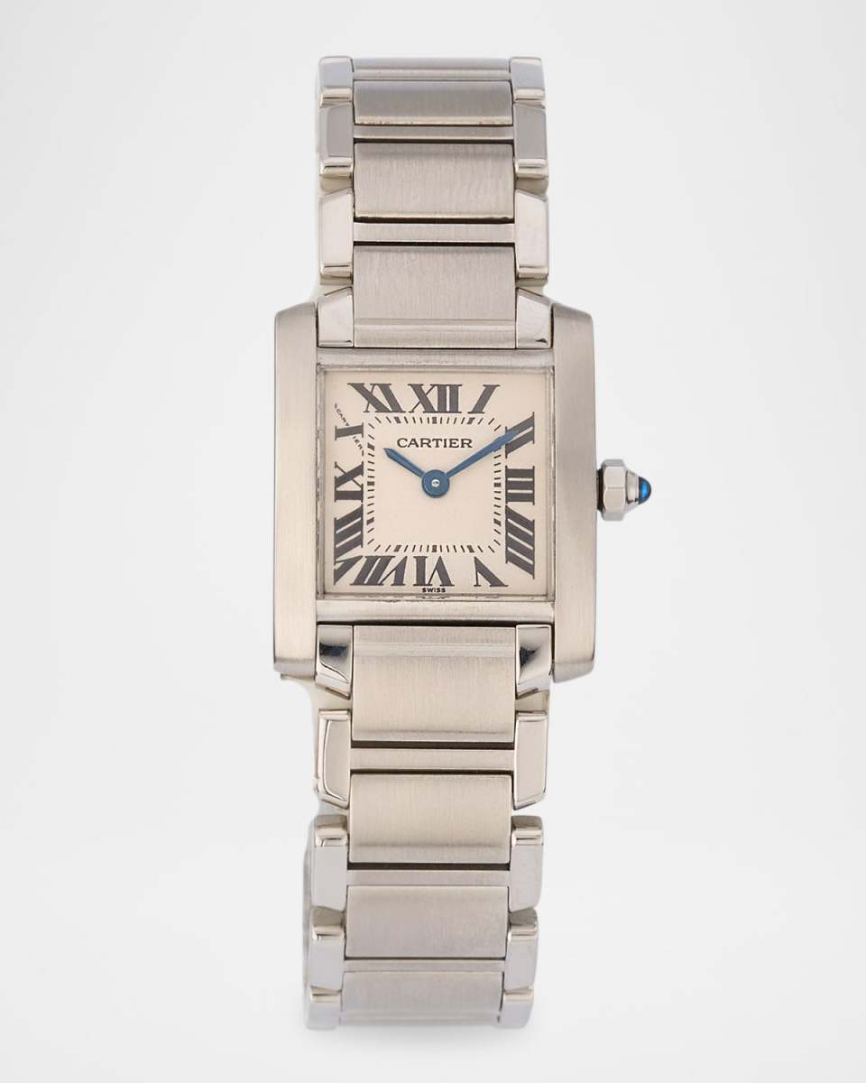 Cartier Stainless Steel Tank Francaise 25mm Vintage 1990s Watch